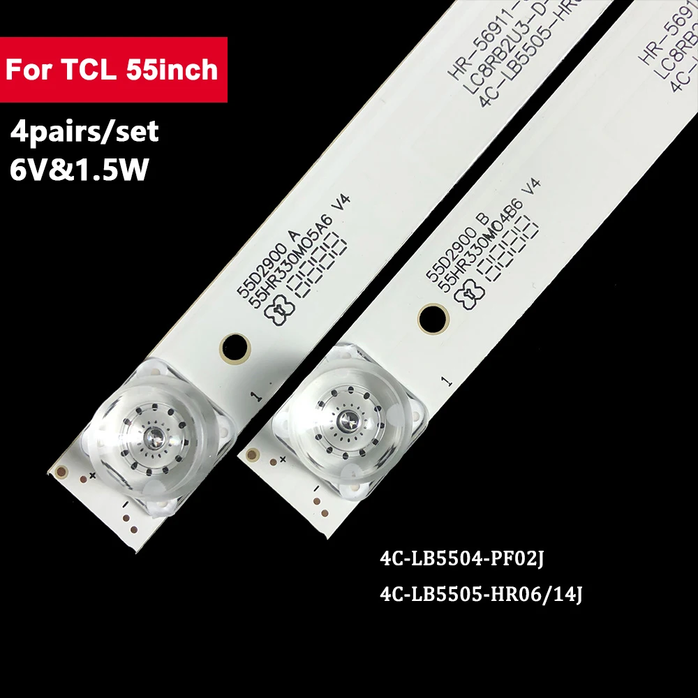 Светодиодная лента для TCL 55HR 5 + 4led LVU550ND1L L55P2 L55E5800A D55A620U 55A630U DD55A660U D55A810 B55A558U D55A730