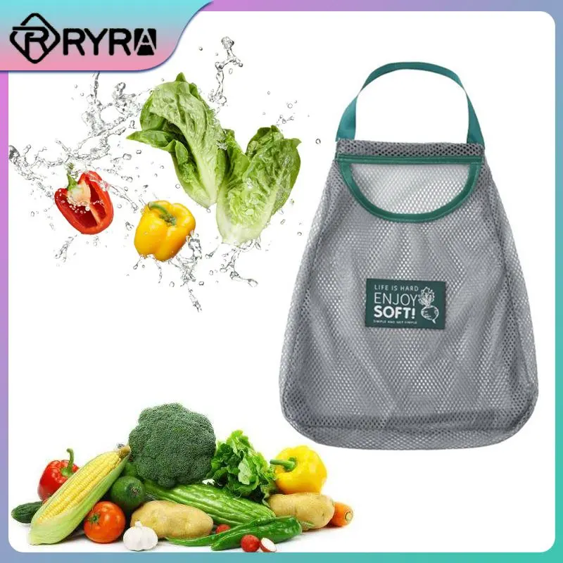 

2/4/5PCS Storage Net Bag Multi-purpose Reusable Breathable Mesh Bag Wall-mounted Large Capacity Hanging Mesh Bag