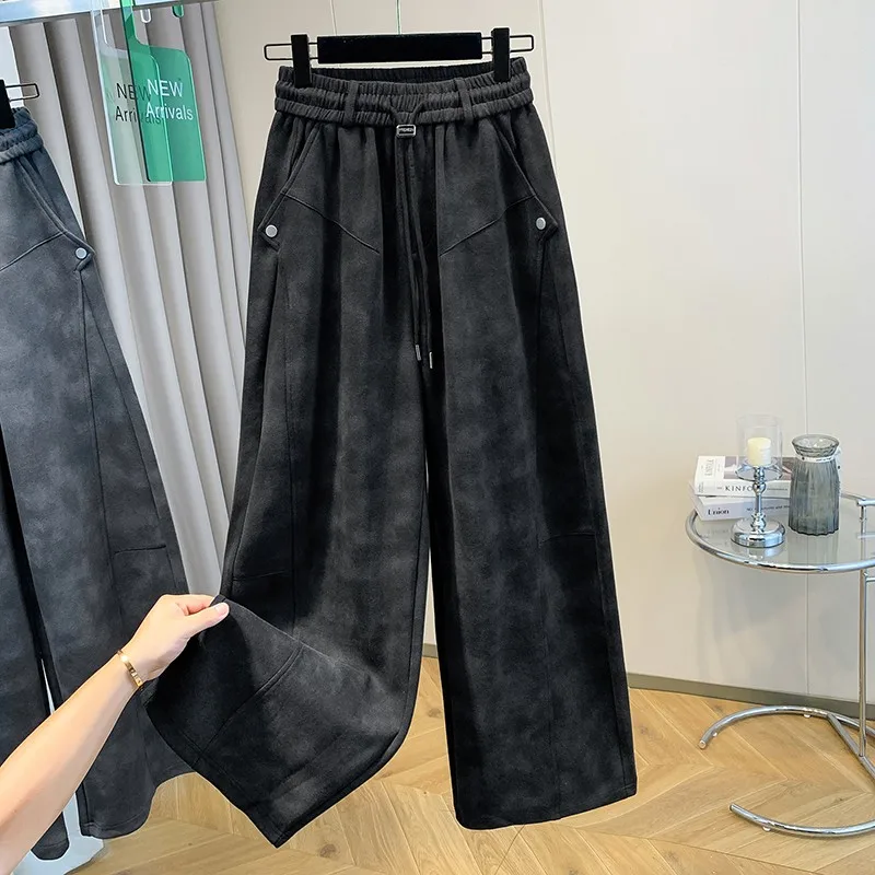 Весенне-осенние женские лоскутные брюки до щиколотки повседневные свободные