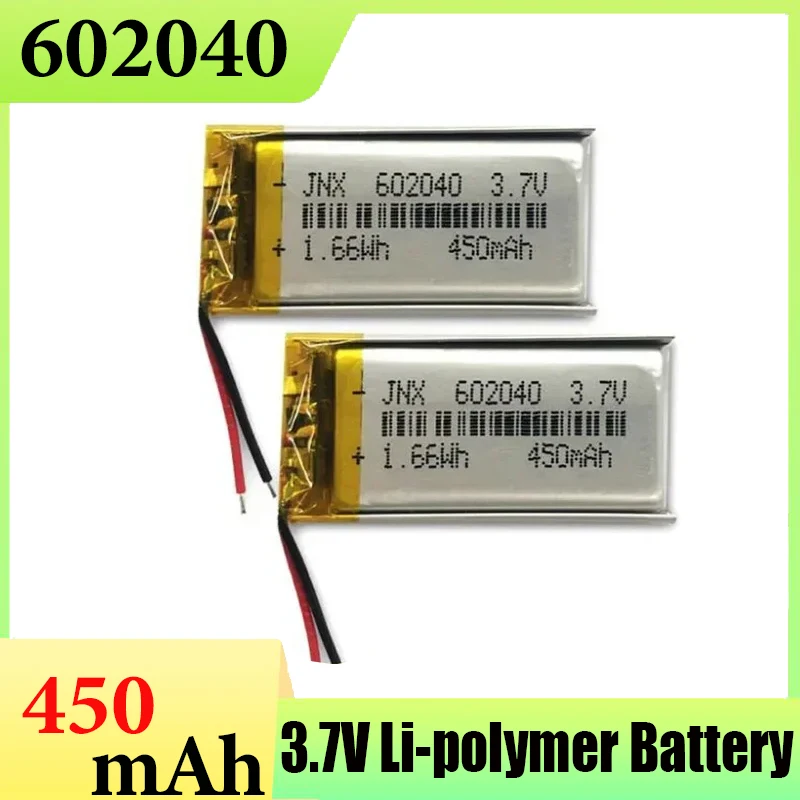 Литий-полимерный аккумулятор 602040 3 7 V 450mAh