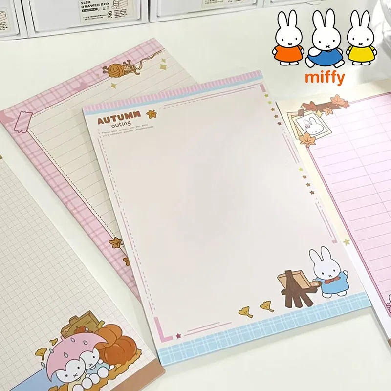 Фото Kawaii Miffy практическая книга милый аниме мультфильм печатный блокнот студенческий отрывной блокнот для девочек праздничный подарок №4
