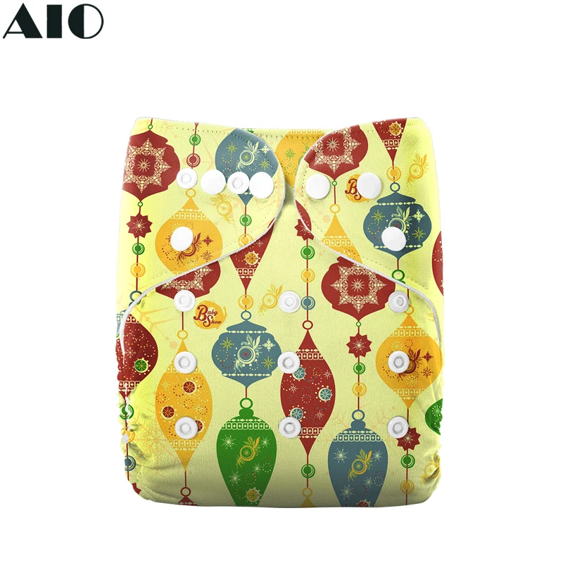 

[AIO] New Stay-dry Baby Nappies Eco Cloth Diaper Waterproof Prevent Leakage Infant Training Pants Adjustable Newborn to 3 Old
