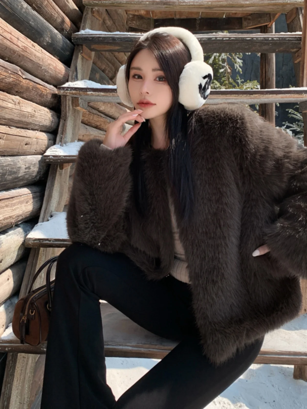 Защита окружающей среды верхняя одежда из лисьего меха женская зима 2023 новинка