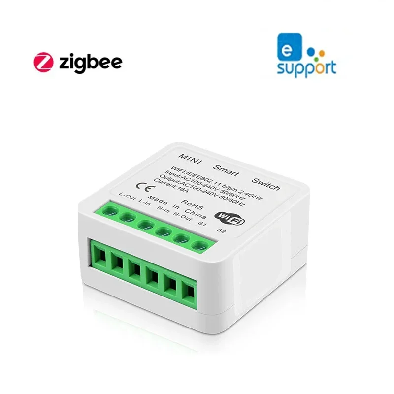 

Умный мини-выключатель Zigbee WIFI 16A