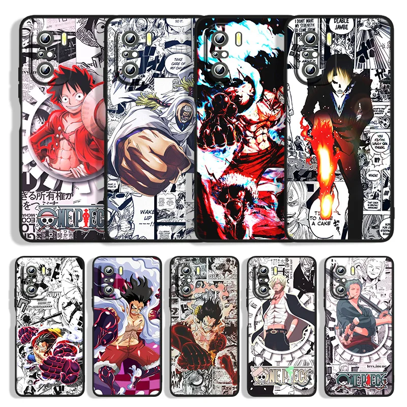 

Hot Anime One Piece Luffy Snakeman For Xiaomi Redmi K50 Gaming 10 9T 9AT 9A 9C 8A 7A S2 6A 5A 5 Prime Pro Plus Black Phone Case