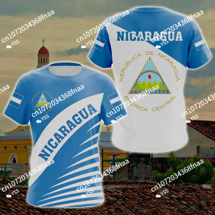 

Nicaragua T-shirt Diy Free Custom Name Number Nicaragua T-shirt Flag Nicaragua University Print Men's Clothing