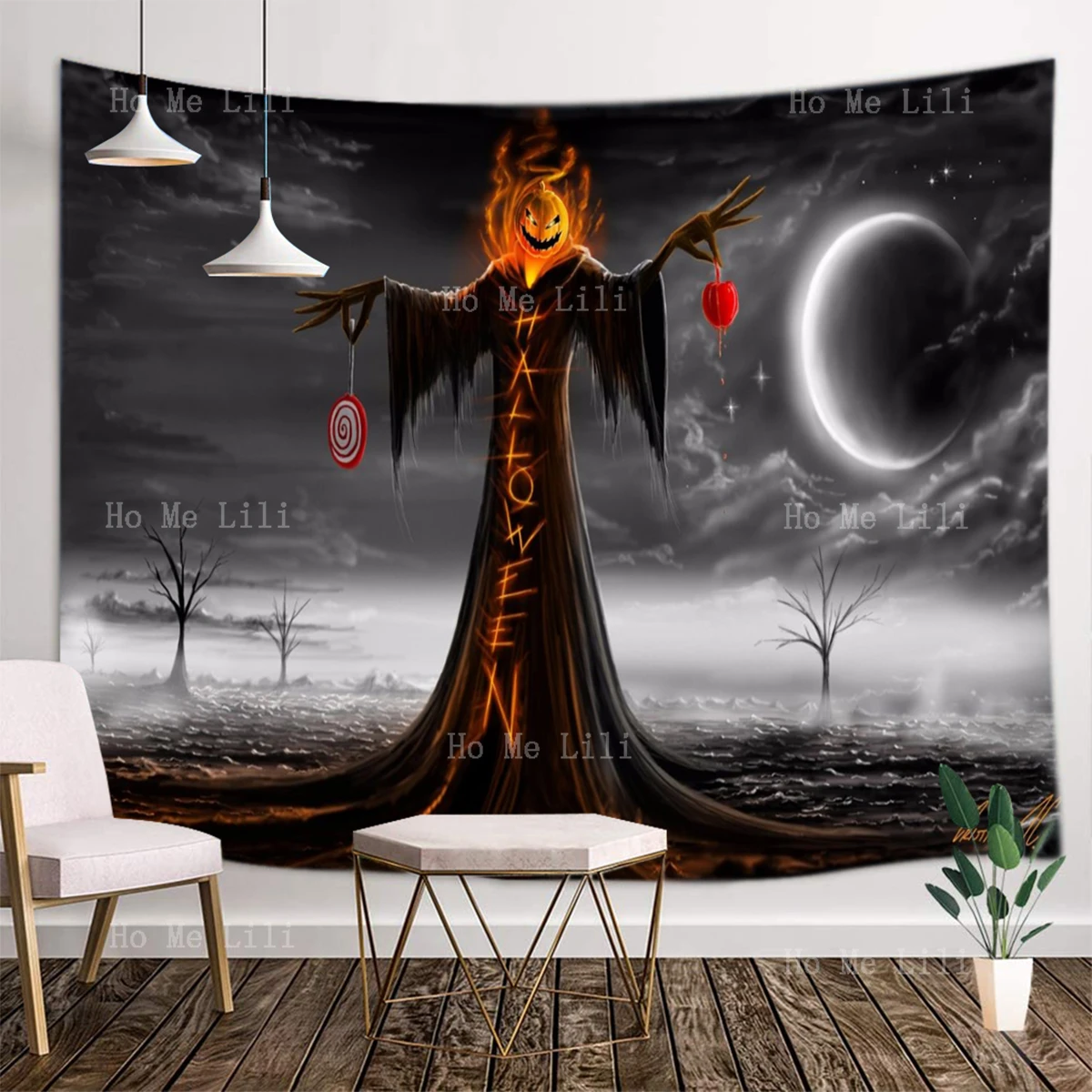 

Fictional Characters Halloween Scarecrow Mysterious Creatures In The Sky Wall Rooms Decorate Tapestries