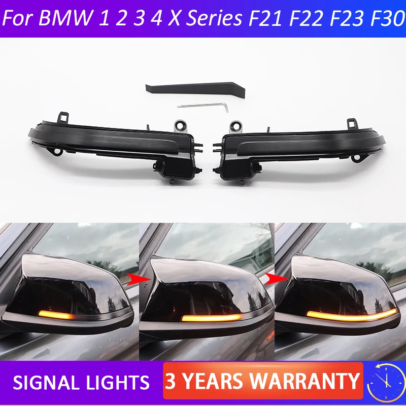Для BMW 1 2 3 4 X1 M Series F20 F30 F31 F32 F33 F34 F36 E84 I3 черный светодиодный динамический поворотный
