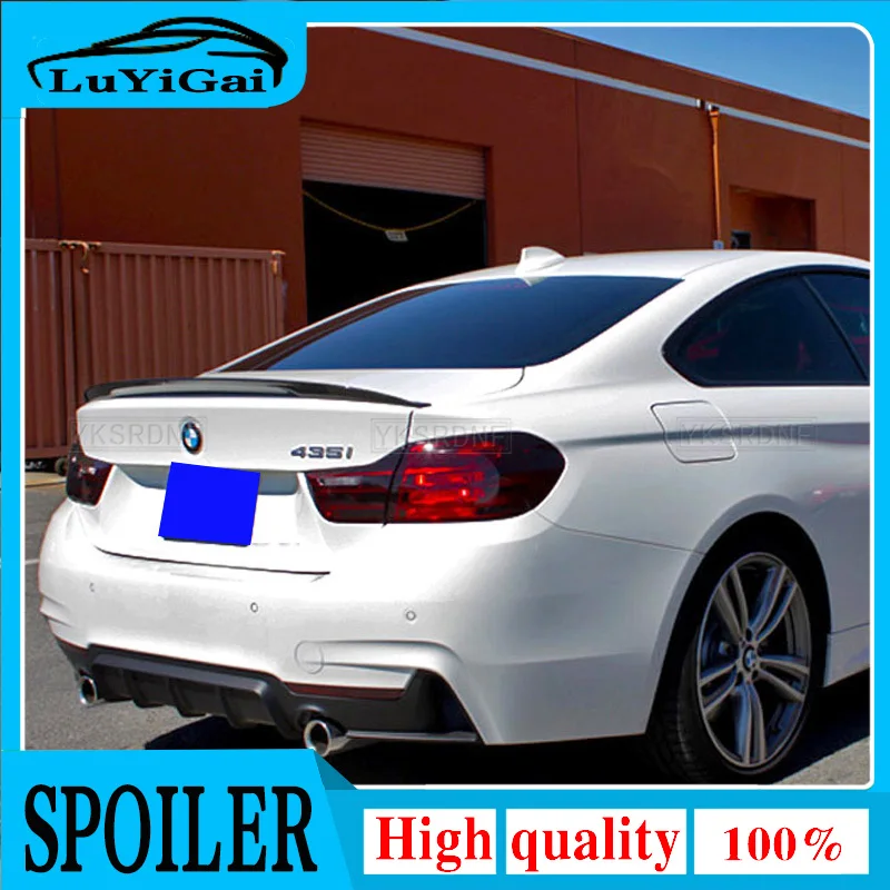 

For BMW F32 4 Series 428i 435i 2 Dr For Coupe 2013-2019 P Style F32 ABS / Carbon Fiber Car Trunk Boot Lip Spoiler Wing Lid Big