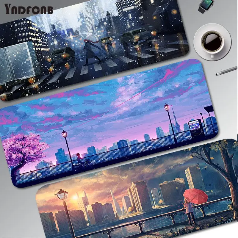 

Anime City Scenery Animation Thickened Mouse Pad Oversized Gaming Keyboard Notebook Table Mat Desktop Mat