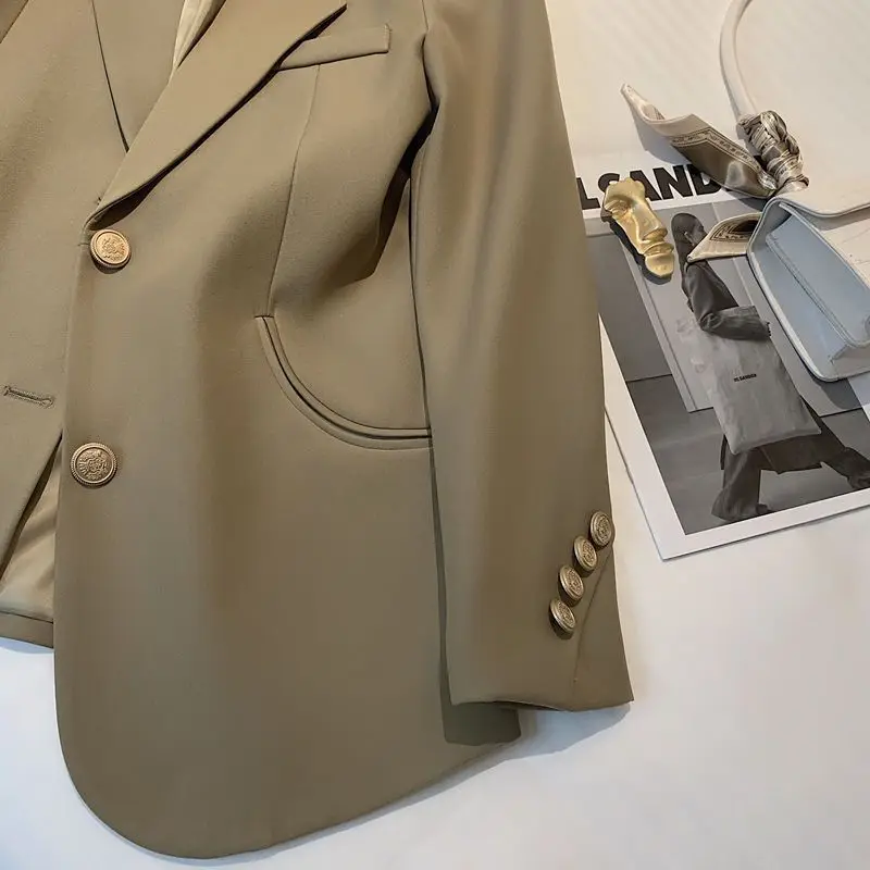 Blazer for Women Autumn 2023 New Solid Color Long Sleeve Slim Women Blazer Jacket