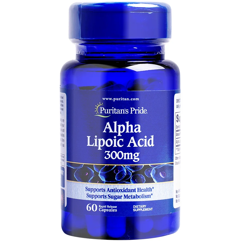 

1 Bottle 300mg Alpha Lipoic Acid Capsule Reduces Blood Glucose Insulin Dependence Antioxidant Aging Health Food