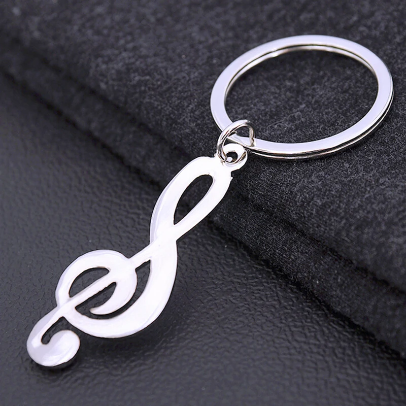 

1pc Fashion Cool Musical Note Key Ring Keyfob Keyring Pendant Gifts Personalised Music Symbol Keychain Gift