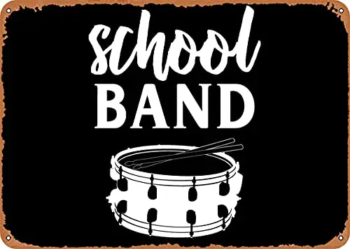 

School Band Vintage Look Metal Sign Art Prints Retro Gift 8x12 Inch