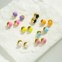 hechenggeometric spherical fashion style earrings for women jewelry wedding accessories ball colroful earrings wholesale