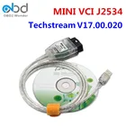 Новое поступление, интерфейс TIS Techstream V17.00.020 с чипом FTDI FT232RL, Mini VCI для Toyota OBD2, диагностический кабель Mini VCI v17