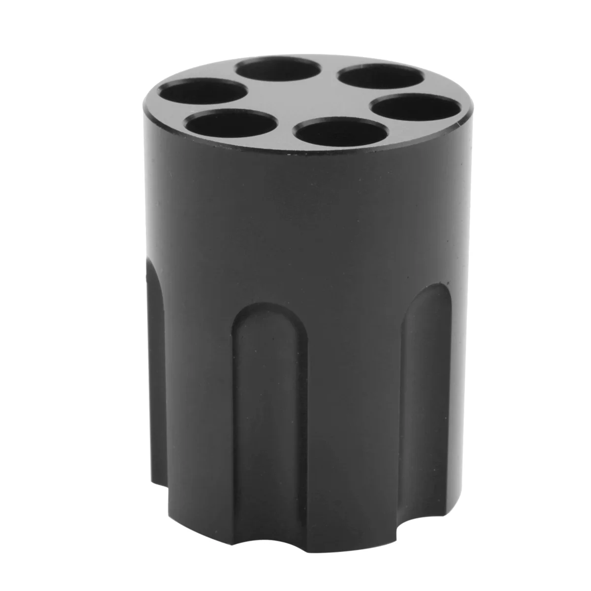 

Revolver Pen Holder with 6 Slot Cylinder Design Heavy Duty Non-Slip Aluminum Alloy Office Creative Ornament