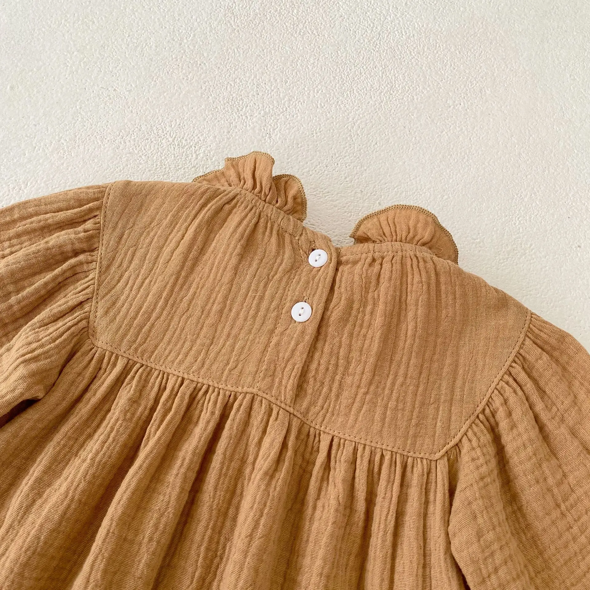 Angoubebe 555H147 для маленьких девочек новинка 2023 года осенняя вышивка с длинным