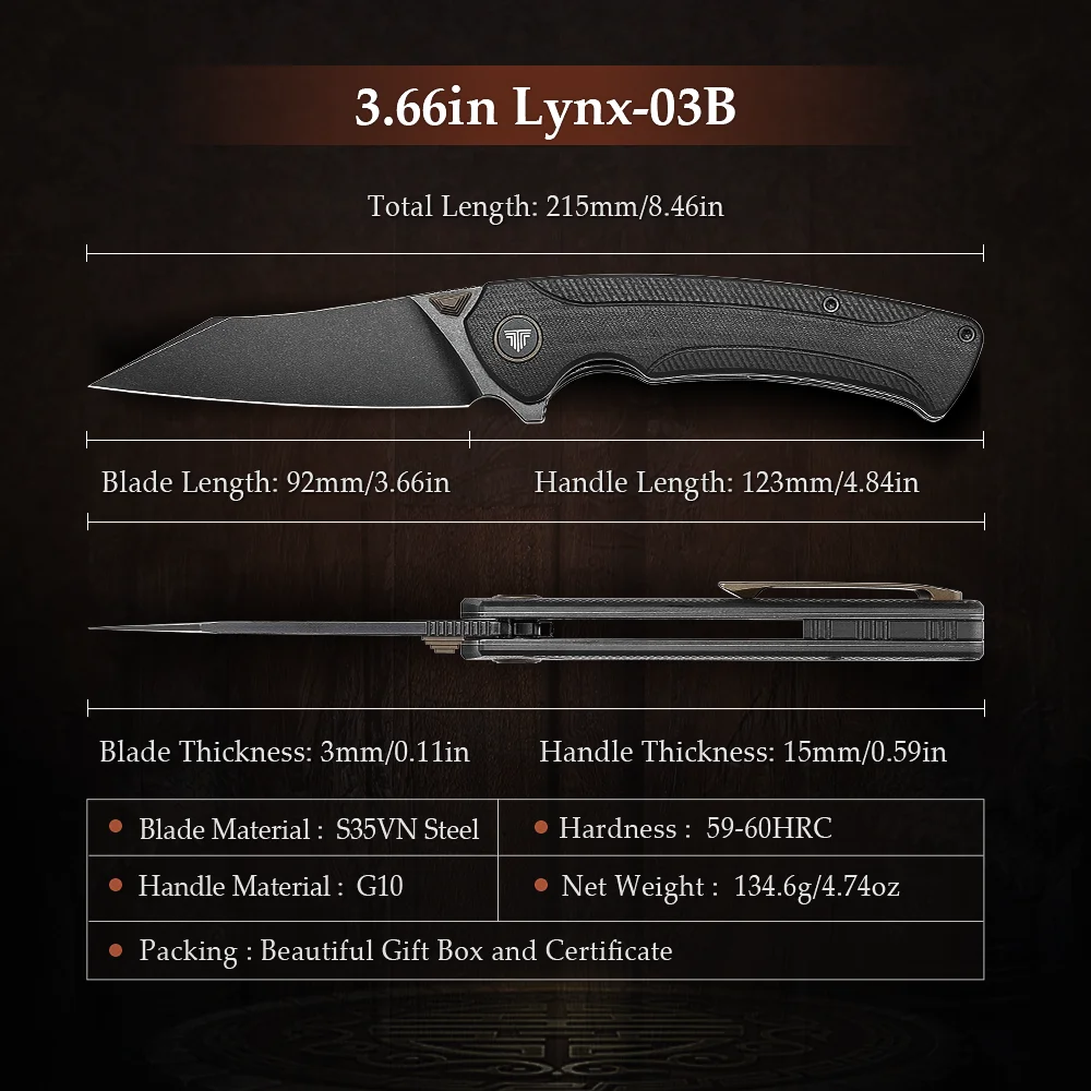 Складной карманный нож TRIVISA для повседневного использования Стальной Охотничий