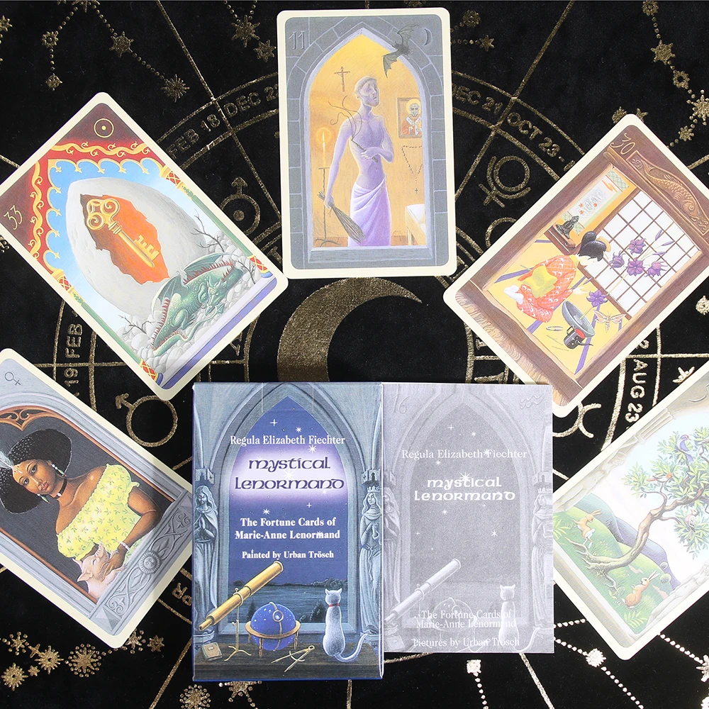 

Мистические карточки Lenormand с изображением оракла, новые высококачественные Настольные игры для судьбы и гадания, развлекательные карточны...