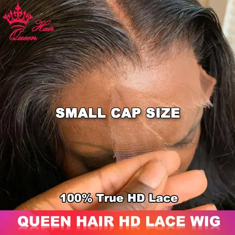 Small Cap Size Wig Queen Hair Real HD Lace Wig Raw Human Hair FULL Frontal Closure HD Melt Skin Lace Wig Straight / Body Wave