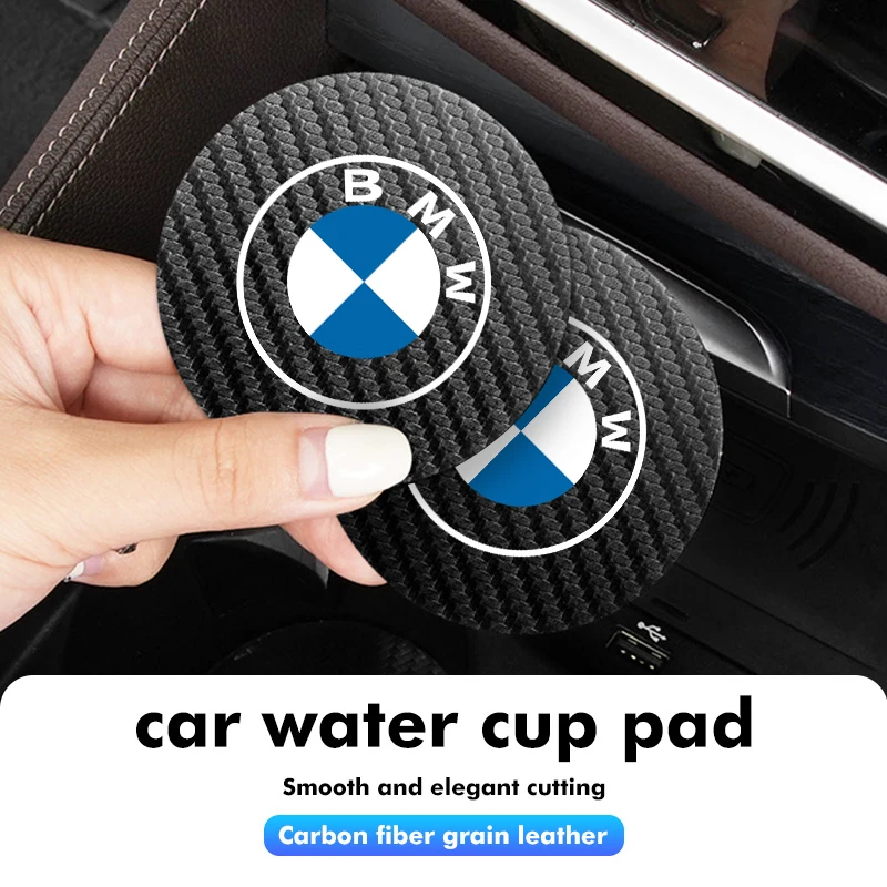 Фото Для BMW 2 шт. Автомобильный противоскользящий коврик для чашки с углеродным волокном M 1 3 4 5 6 7 серии X1 X3 X4 X5 G20 G38 F48 E36 E39 №5