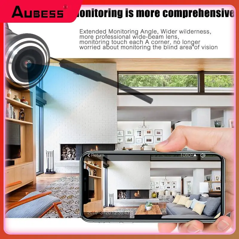 

Household Tuya 1080p Camera Motion Detection Tuya App Mini Wifi Port Eye Hole Ip Camera Remote Viewing Alarm Smart Home Charging