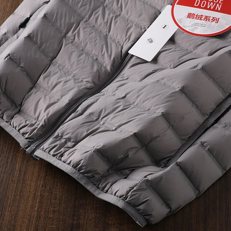 Зимний мужской пуховик 90% белый гусиный пух с клеем Compart t 600 + пушистый