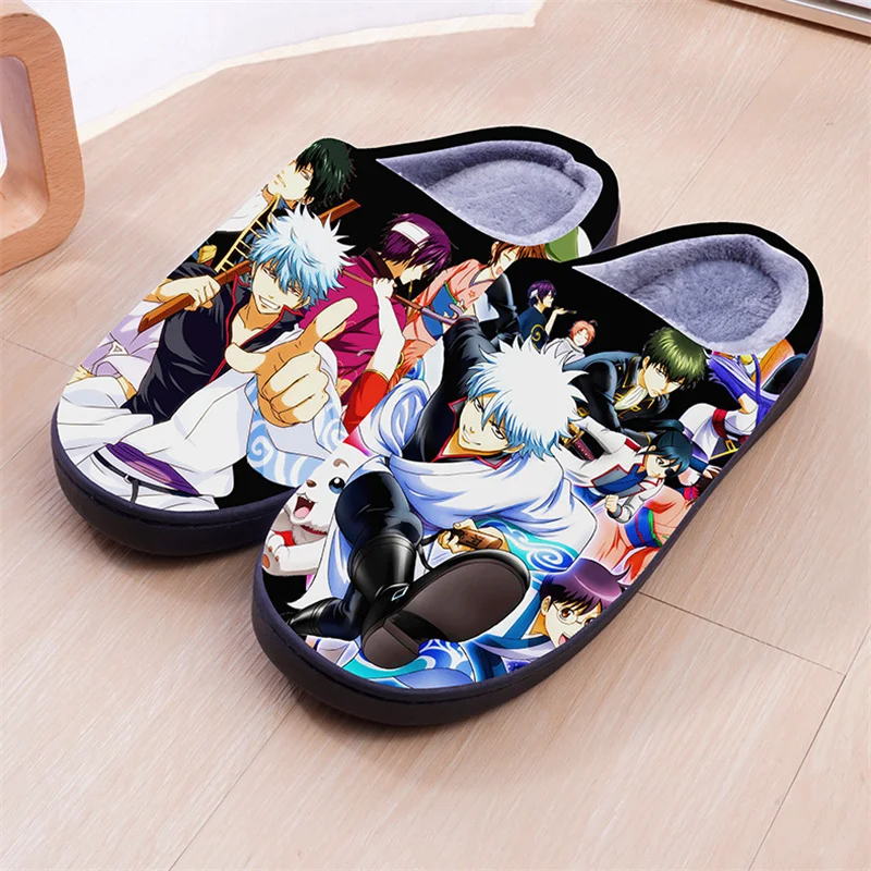 

Anime GINTAMA Sakata Gintoki Cosplay Cotton Slippers Plush Shoe Toy Halloween Cartoon Accessories Prop Gift