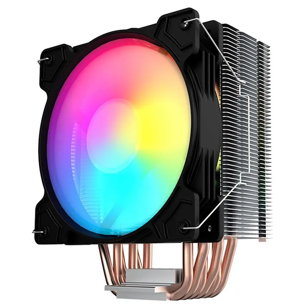 

Cpu Air Cooler 6 Heat Pipe Mute External Light-emitting 12cm CPU Fan Cooling Desktop Computer Cpu Radiator Accessories