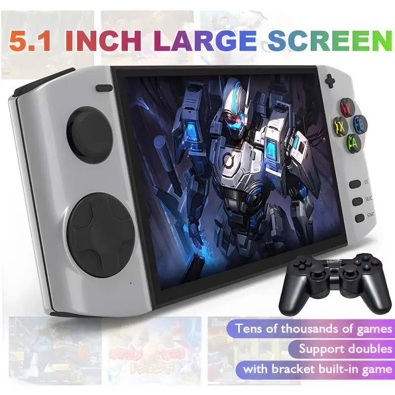 

Handheld Game Console 720p Retro High-definition Portable Ips Touch Screen Console Video Game Console 5.1 Inch Multi-purpose