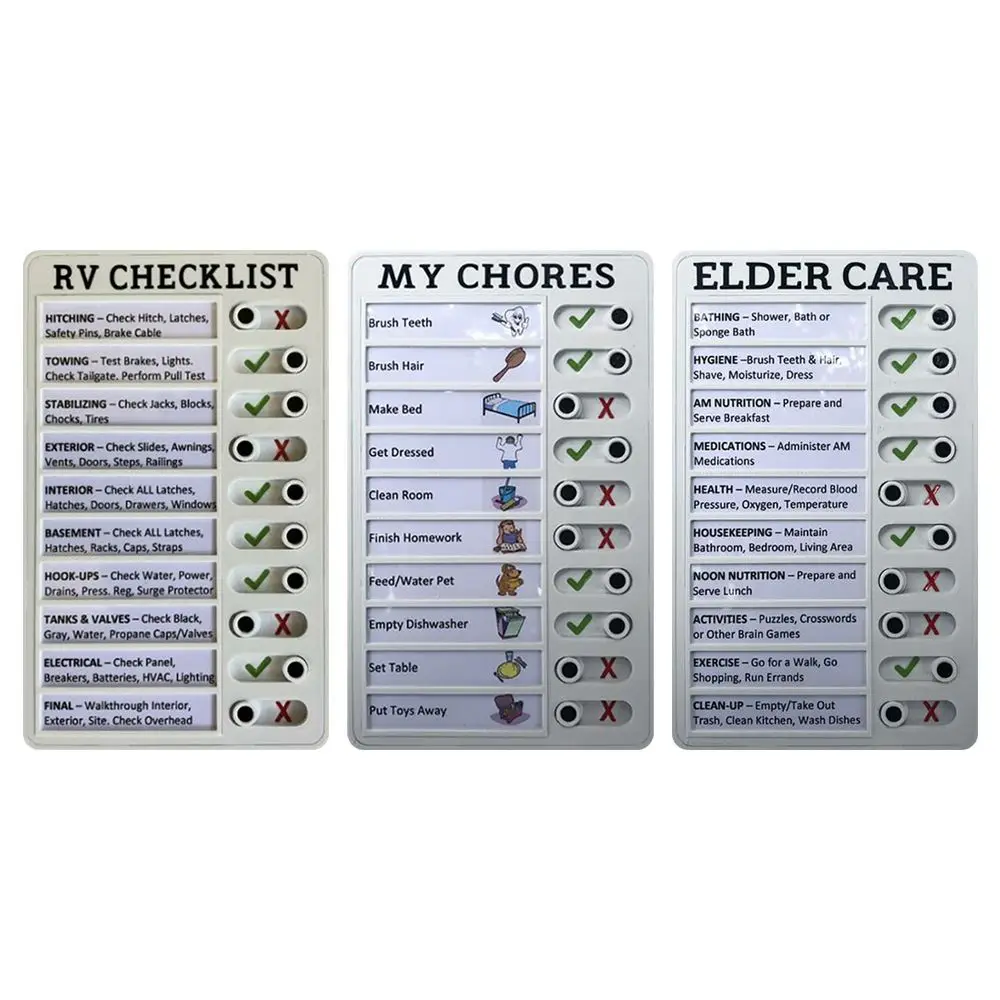 

Portable Detachable Reusable Memo Checklist Daily Task Planning Pad Memo Plastic Board Daily Affairs Checklist