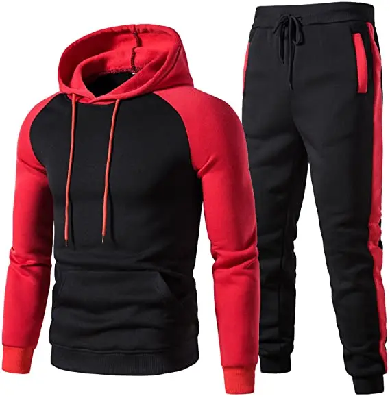 

2022 Men 2 Piece Tracksuit Set Jogging Activewear With Long Sleeve Pullover Hoodies Casual Sweatsuit For Men