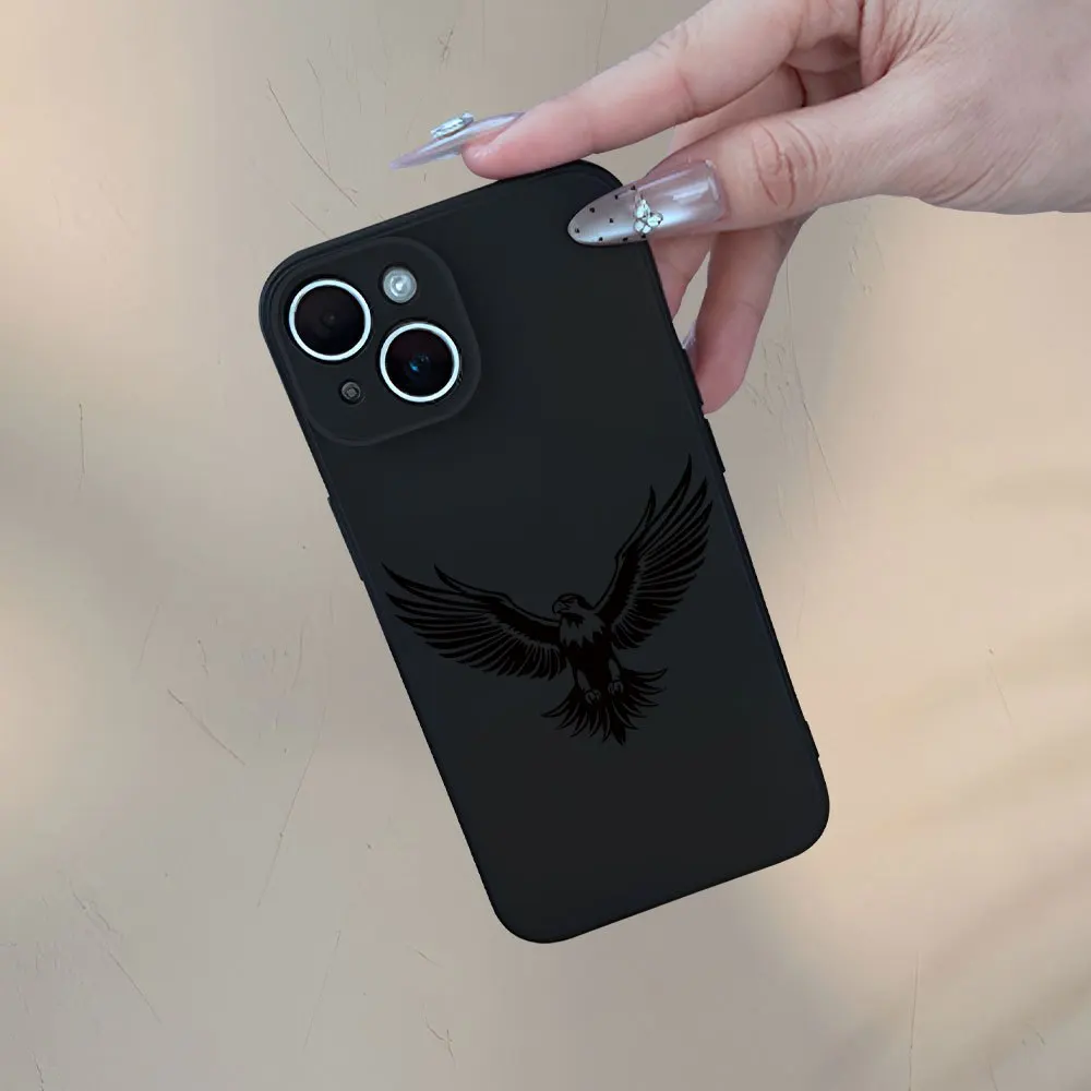 Простой мультяшный чехол для телефона с рисунком орла Aoxiang, подходит для iPhone 17, 16, 15, 14, 13, 12, 11 ProMaxPlus, противоударный и защищающий от падений. (art.: 3920db236cbc8) - 3920db236cbc8