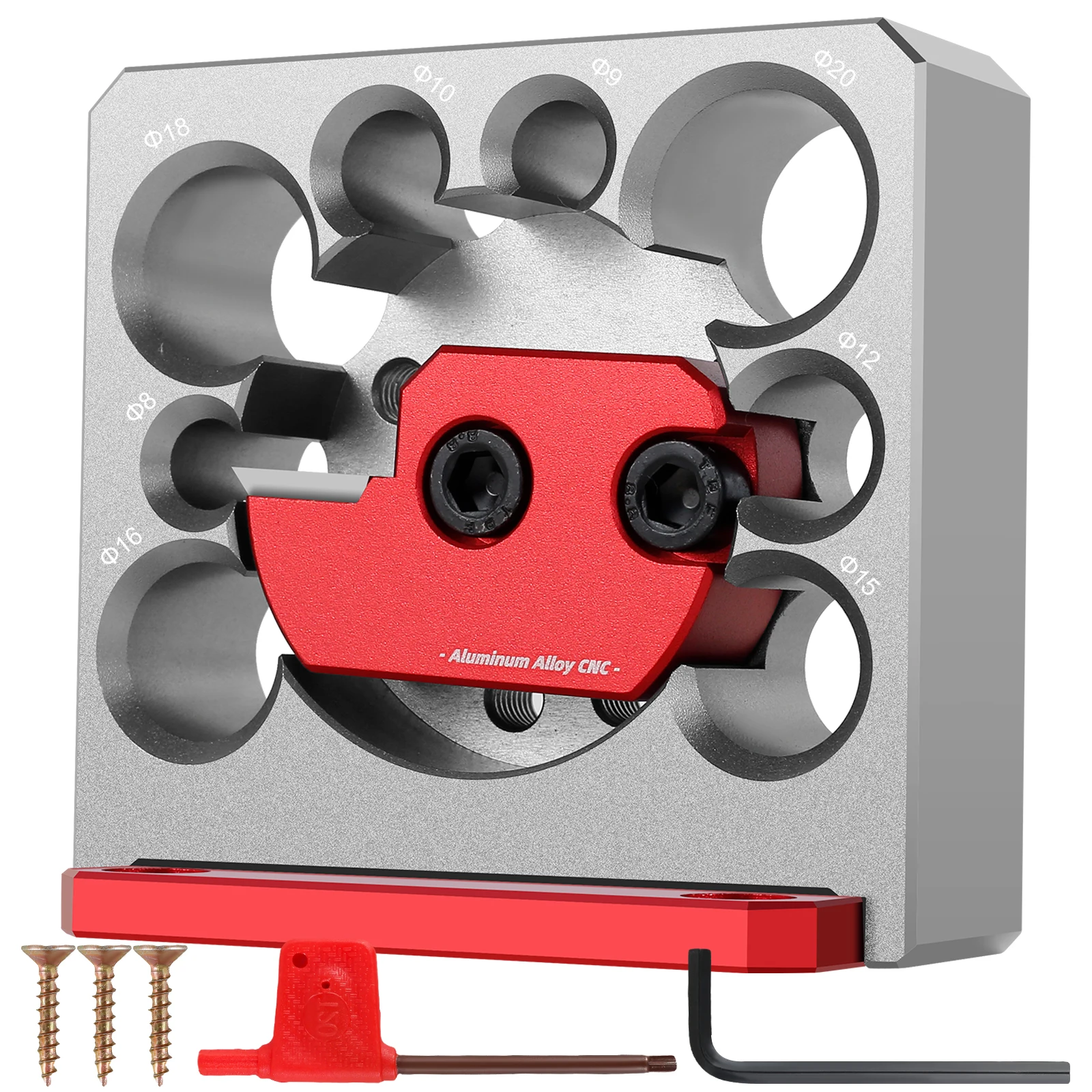 

Регулируемый дюбель, зажим метрический 8-20 мм, твердосплавные вставки из алюминиевого сплава, прочный дюбель, круглый стержень, вспомогательный инструмент с