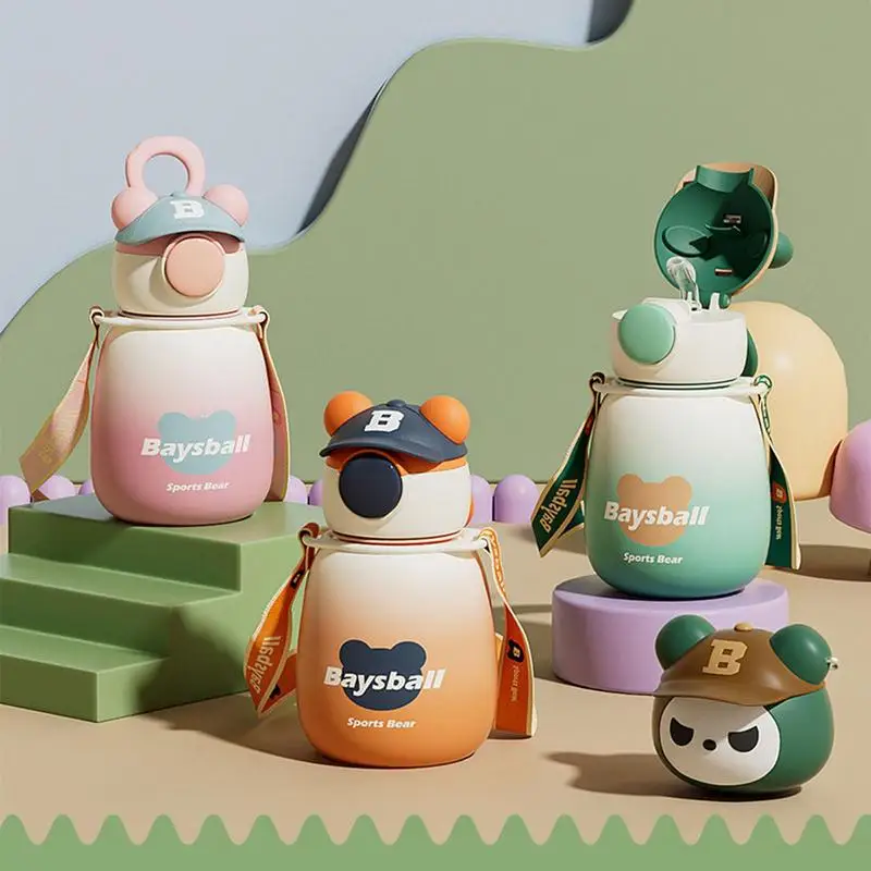 

Cute Bear Shaped Water Bottle Leakproof Portable Water Cup 650ml Large Capacity Water Bottles Great Gift For Kids And Adults