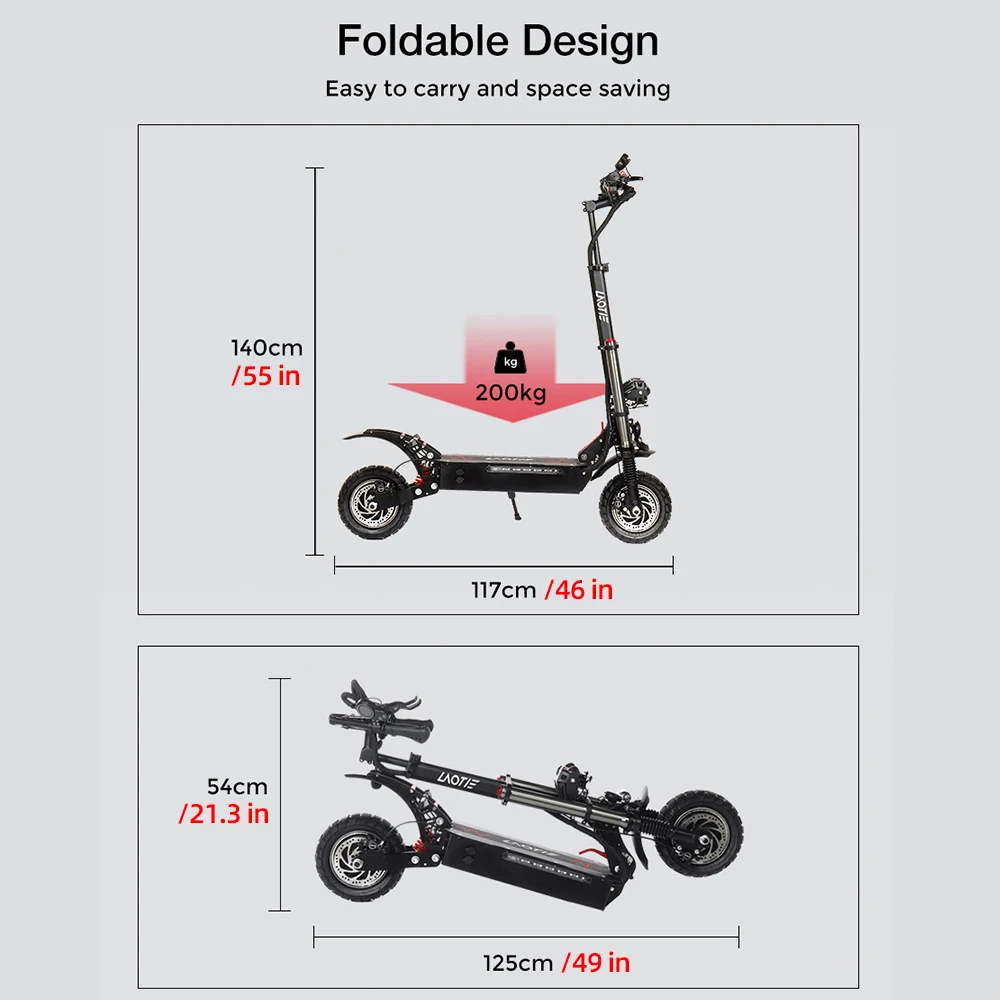 LAOTIE T30 3200 Вт электрические скутеры 70 кмч скорость 52 в33.6Ah батарея электрический скутер для взрослых 10 дюймов внедорожные шины 120 км Milage (art.: 3920bde38c8fe) - 3920bde38c8fe