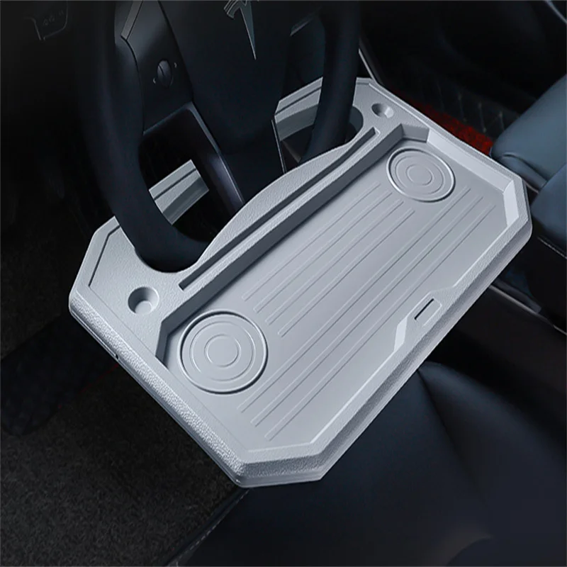 

For Tesla Model 3 Y Car Steering Wheel Holder Tray Laptop Desk Eat Work Food Goods Table Writing Bracket Plate Accessories