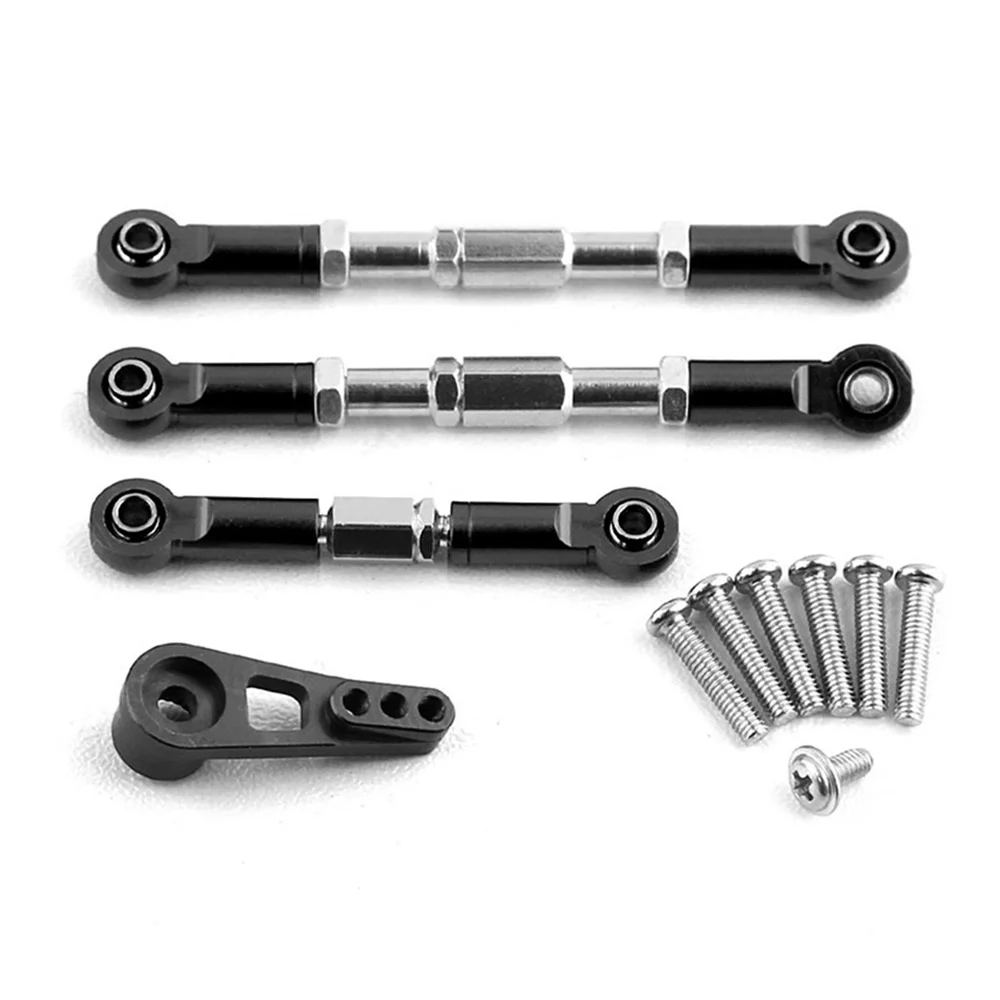 

Metal Tie Rod Arm Assembly Aluminum Servo Arm Tie Rod RC Car Modification Part for WLTOYS 1:12 12401 12402-A Accessories