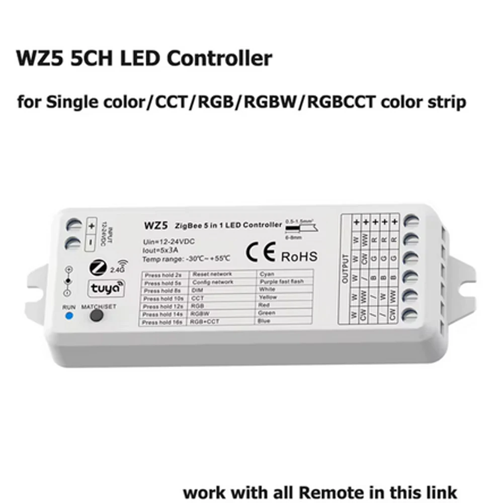 

RGB-контроллер WZ5 для светодиодных лент 12/24В