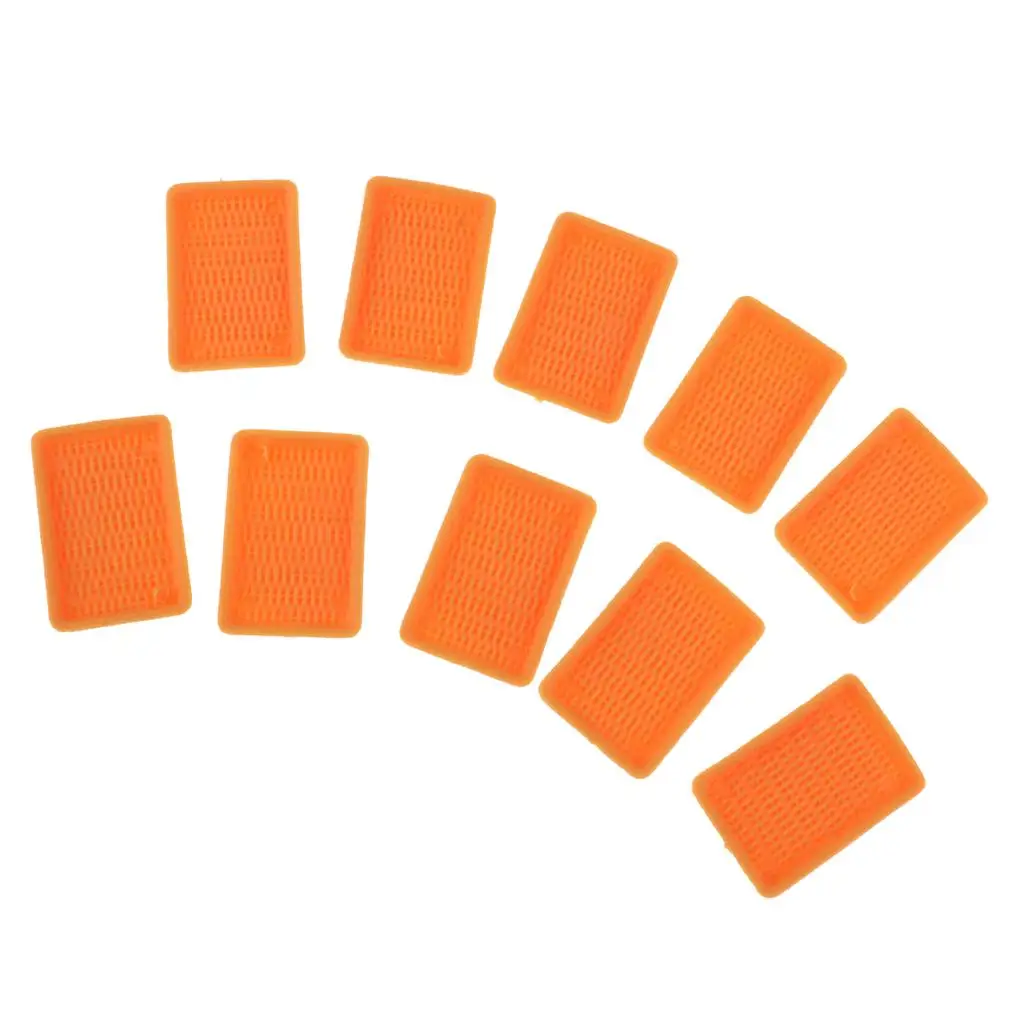 

10 Pieces Kit 1/6 Orange Plate Tray Tableware for Dollhouse End Table Life Scenes Decor