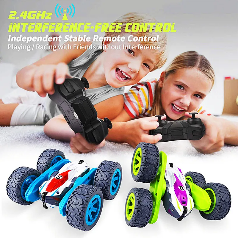 

2.4GHz Swing Arm Car Mini Stunt Car Double Sided Driving Infinite Rollover Remote Control Childrens Rock Climbing Car Stunt Car