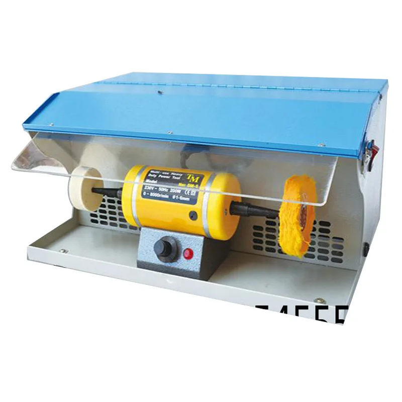 

Polishing Motor with Dust Collector Double Head Turbine 250W Stepless Speed Regulation Grinding Machine Jewelry Polishing Tools