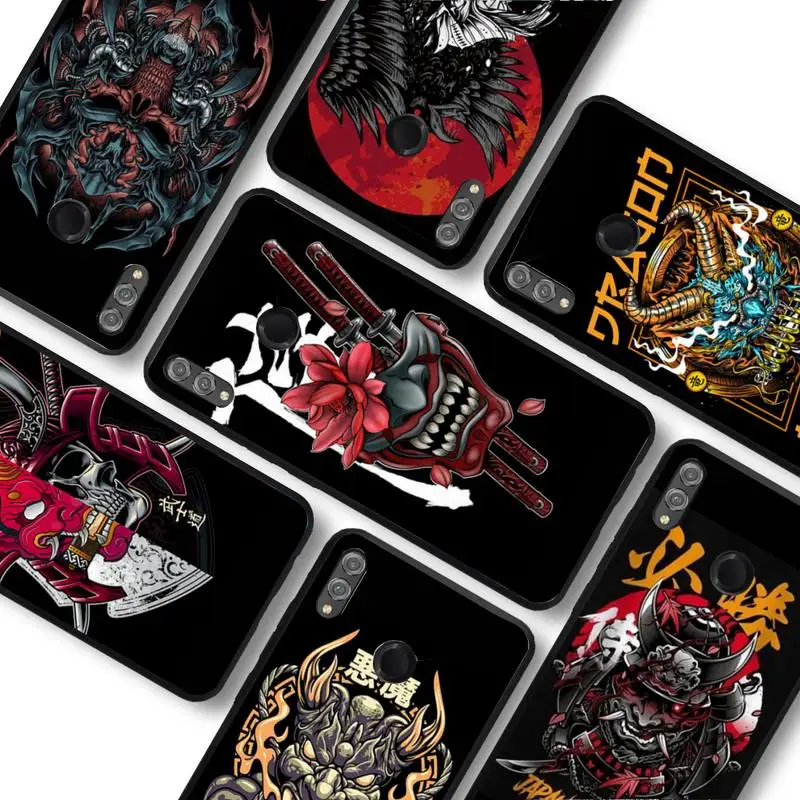 

Japanese Samurai Demon Mask Phone Case For Huawei Honor V30 30 9X 7A Pro View 20 10 9 Lite 10I 8C 8X 5A Play Cover