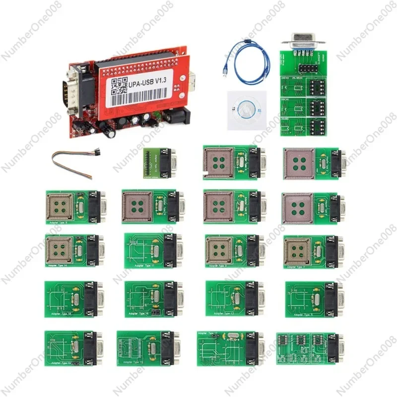 Основной блок программатора UPA USB V1.3 19 с полным адаптером модулей