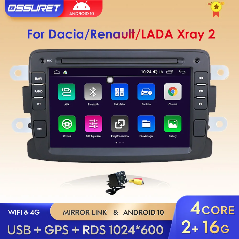 

2din Autoradio for Dacia Duster Renault Logan Sandero Captur Lada Xray 2 Android Car Radio Multimedia Player Navi Audio GPS BT