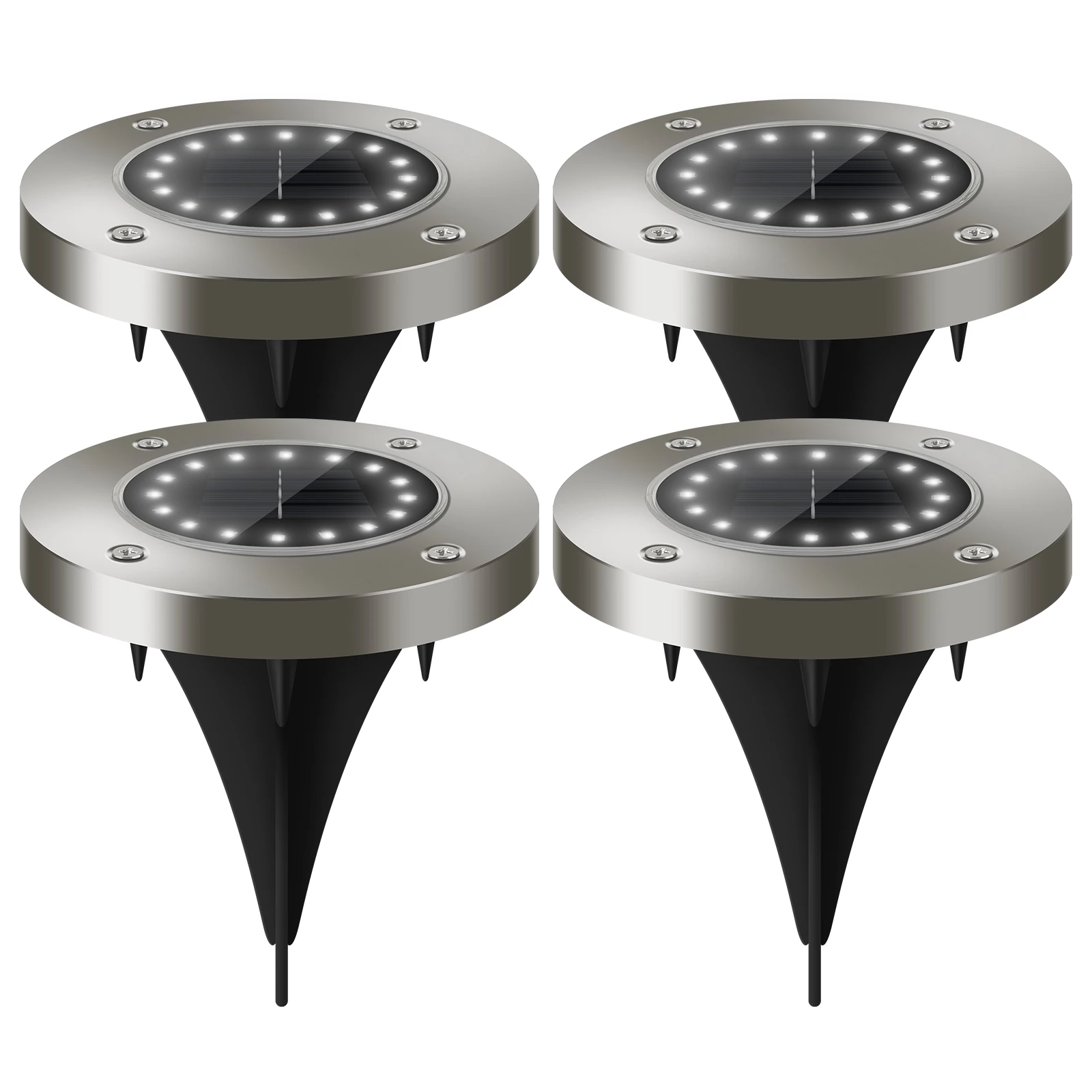 

Led Solar Groud Lights, Outdoor Lighting Waterproof, Stair Lamp Patio Driveway Garden Lawn Low Voltage Landscape Lighting