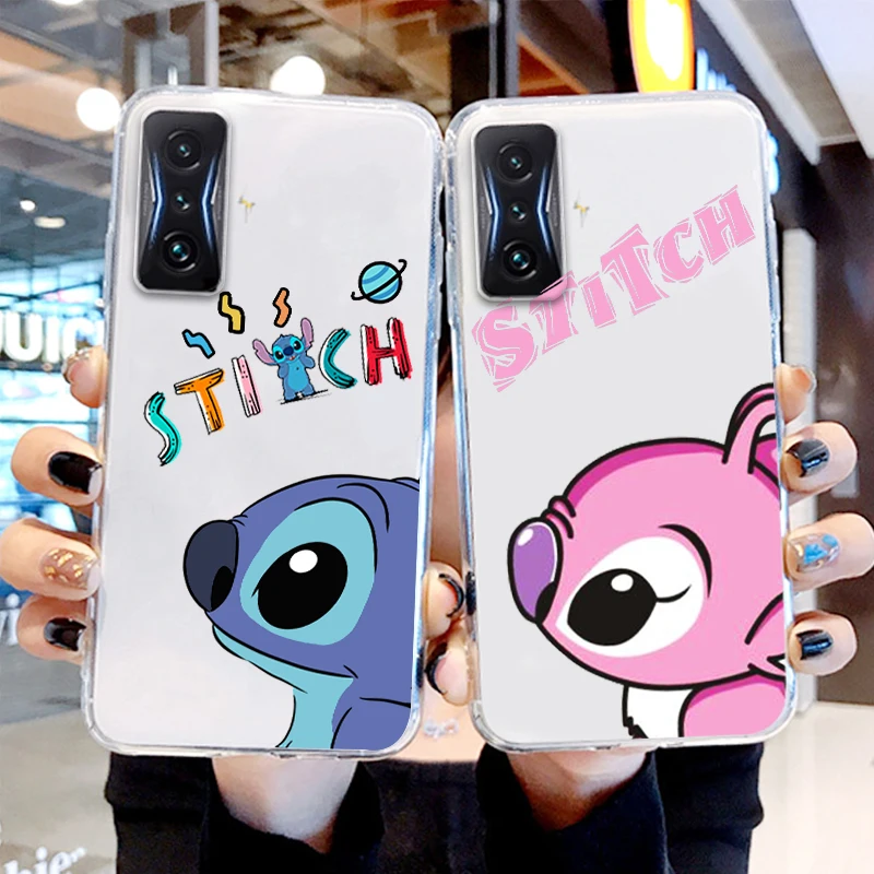 

Disney Lilo Baby Stitch Cute Transparent Phone Case For Xiaomi Redmi K60 K50 K40 Gaming K30 K20 A1 Pro 5G 12C 11 10X 9T 9