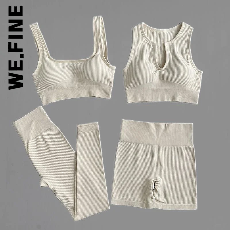 

We.Fine Модный женский комплект нижнего белья пуш-ап с высокой талией, леггинсы для тренажерного зала, женская спортивная одежда, колготки, ком...