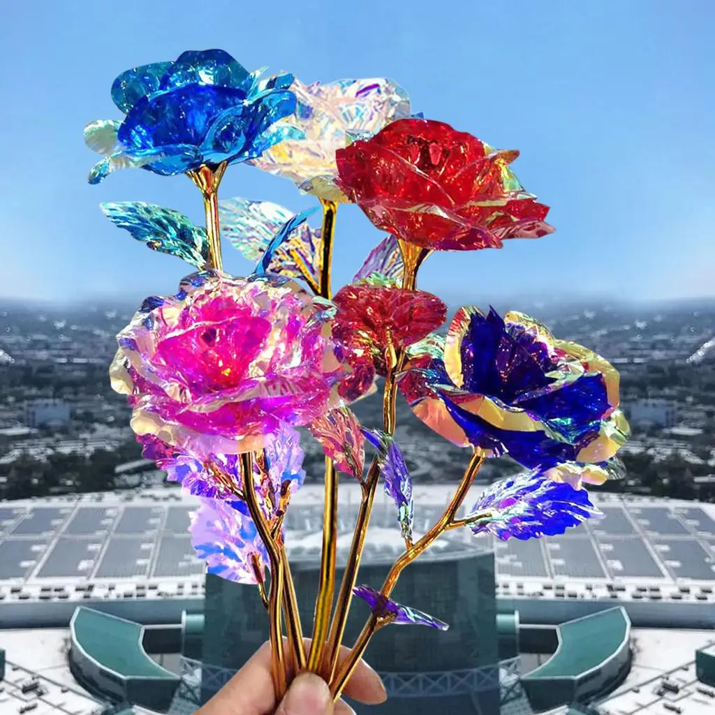 

5PC Colorful Rose Artificial Flower Unique Gifts For Girls